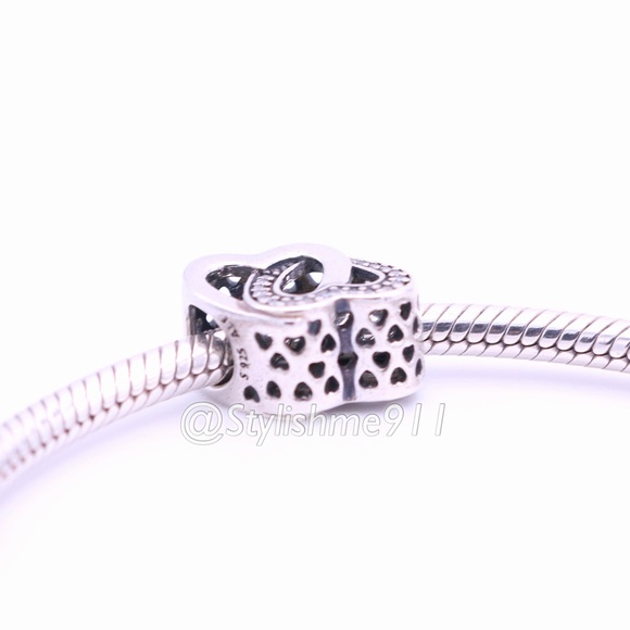 Authentic PANDORA Entwined Love Charm - 791880CZ - Picture 5 of 10